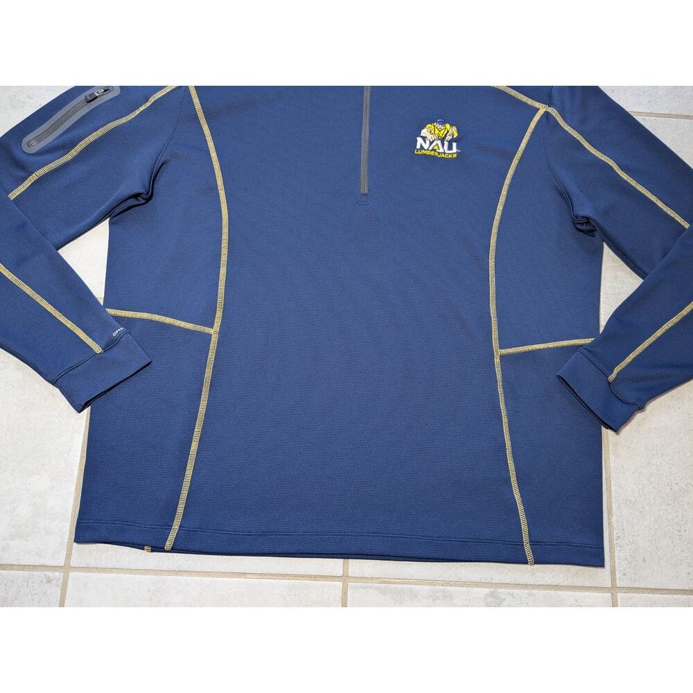 Columbia Golf Men's XL NAU Lumberjacks OmniWick 1/4 Zip Pullover Long Sleeve - Picture 3 of 8